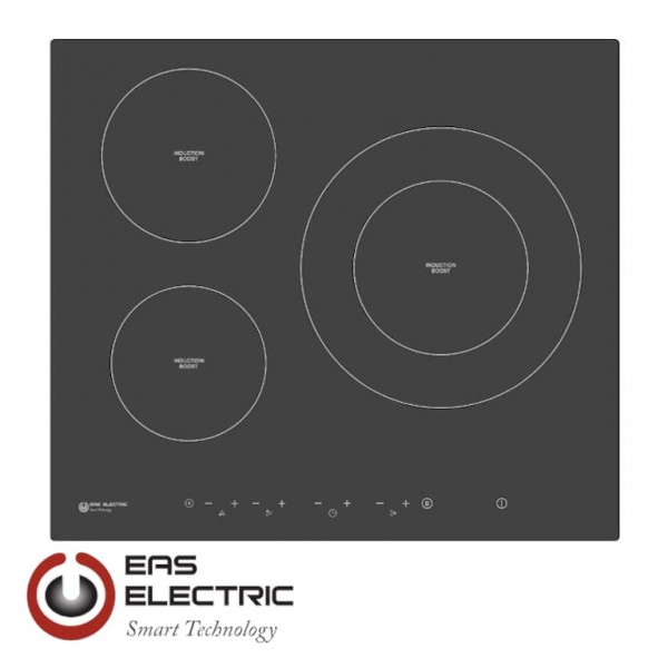 Placa Induccion Eas Electric 3 zonas 280mm. Ccontrol taxtil  EMIH280-3F
