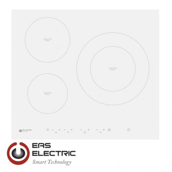 Placa Inducción Eas Electric EMIH2813FW3 zonas 60cm cristal blanco
