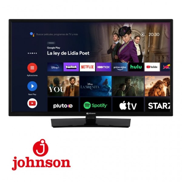 Televisor 32 negra Johnson J32SN Android Bluethoot Googlecast hd ready hdmi usb sat 
