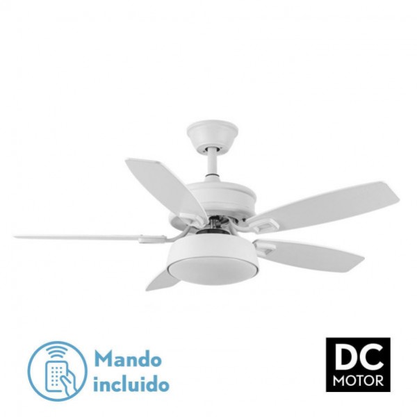 Ventilador 30w Dc Braw Blanco 5 Aspas Blanco/haya 6 Vel. 3 Colores 106,7d C/remoto, Memori