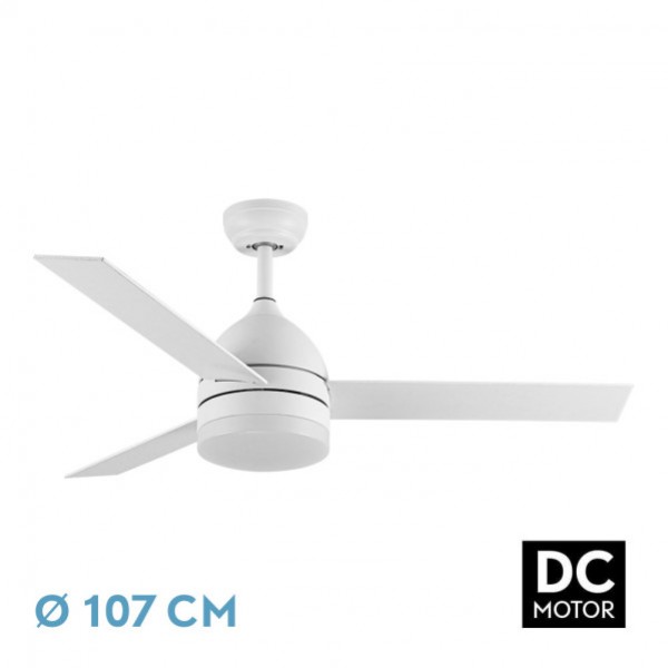 Ventilador Dc Legio 26w Blanco 3aspas Blanco/haya 107d 2950lm 3000-4000-6000k 