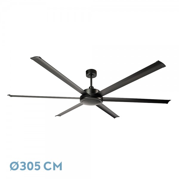 Ventilador Dc Sanson Negro Sin Luz 6asp 305d Control remoto Y Temporizador