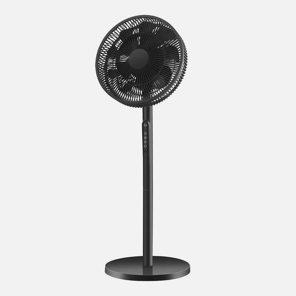 Ventilador De Pie Azor Negro 3velocidades 60w 100x35x35cm Oscilante C remoto Y Temporizado