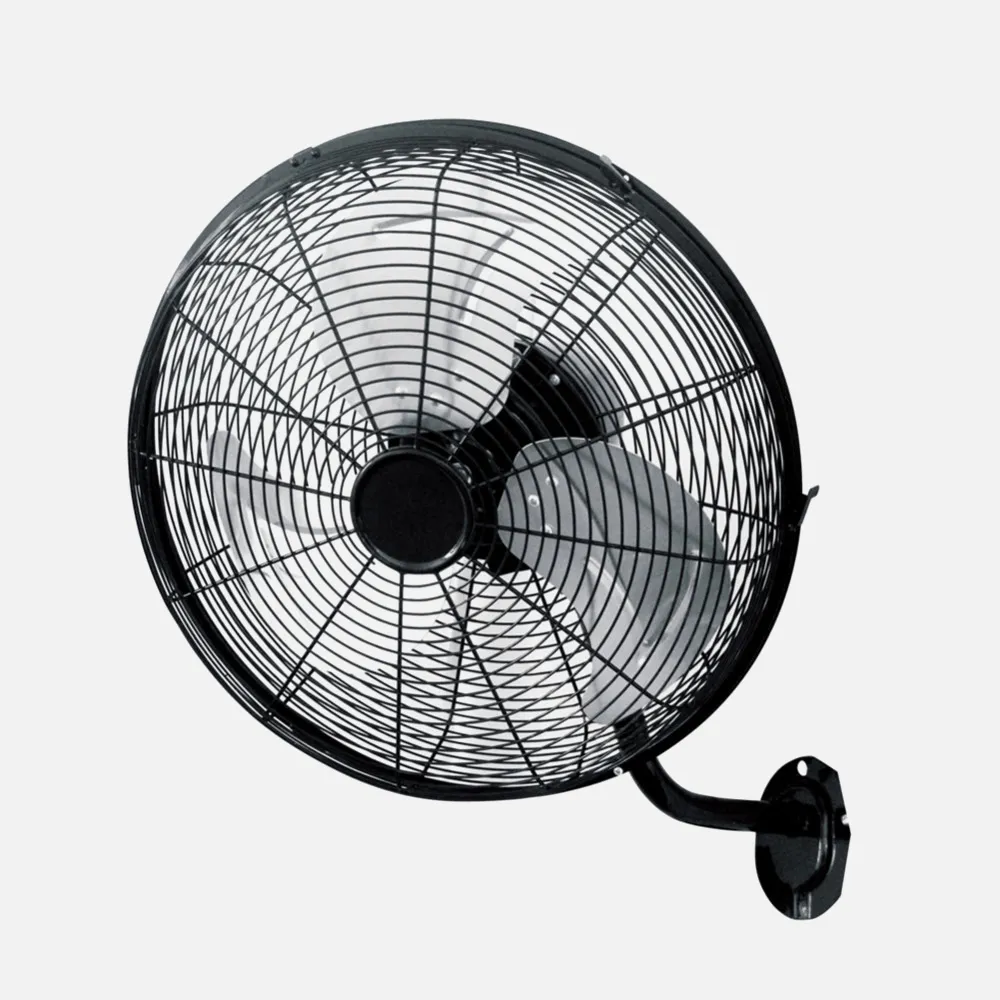 Ventilador Pared Arrecife 60w Negro/plata 40d 3 Velocidades Orientable Y Oscilante