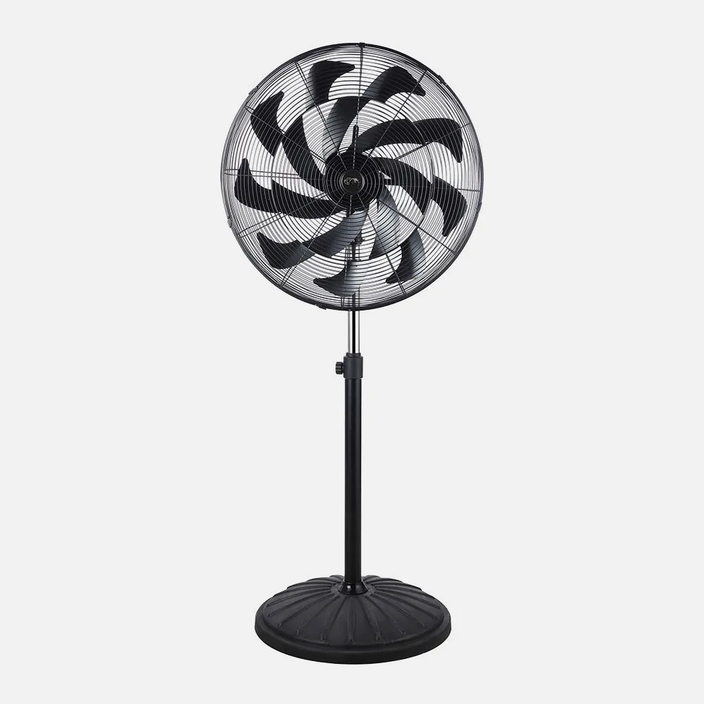 Ventilador Pie Indust.centurion Negro1velecidad 300w 16asp Fijo Y Rotat.oscilante Regx65x5