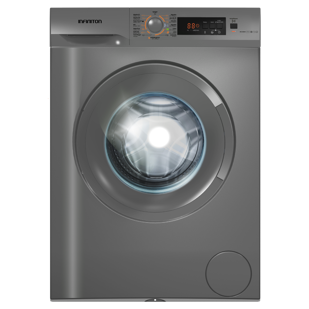 Lavadora Carga frontal infiniton WM-D82DKE 8kg 1200rpm Dark Inox